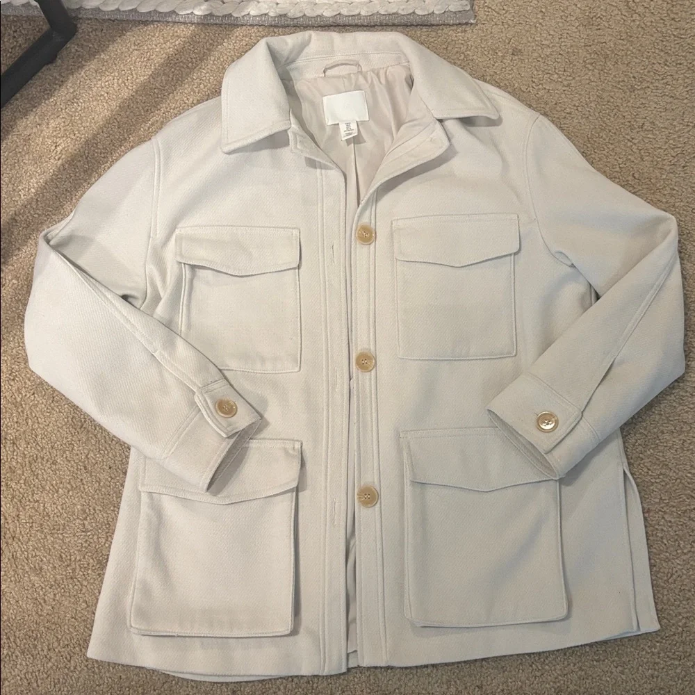 Cream Shacket - Picture 1 of 7